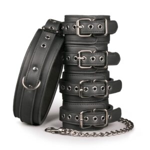 Easytoys Fetish - Bondage Set - Halsband en Hand - en Enkelboeien