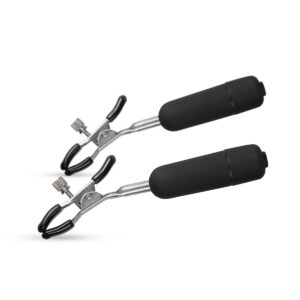 Easytoys Fetish - Verstelbare Tepelklemmen Met Bullet Vibrator