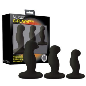 Nexus - G-Play Trio Plus Unisex Vibrator Pack - S/M/L - Zwart
