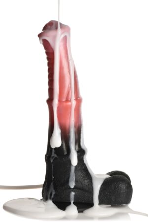 Creature Cocks - Centaur Explosie Spuitende Siliconen Dildo - Zwart/Rood