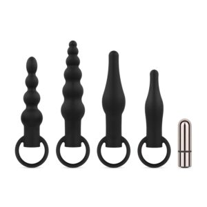 Anaal Plug Set Met Bullet Vibrator - Zwart