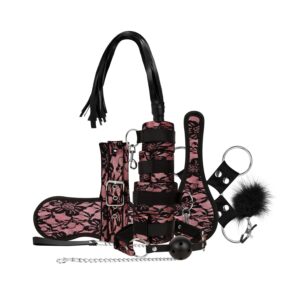 Bedroom Fantasies - Bound by Lace - 8-delige SM Set - Roze