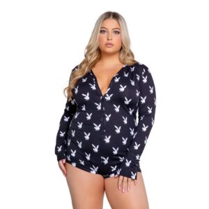 Playboy – Slumber Bunny Romper – Zwart