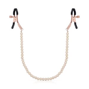 Rosy Gold - Tepelklemmen met parelketting - Verstelbaar Design