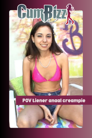 POV tiener anaal creampie